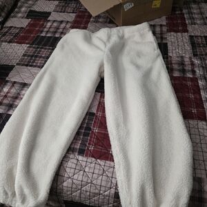 American Eagle Outfitters White Fleece Joggers